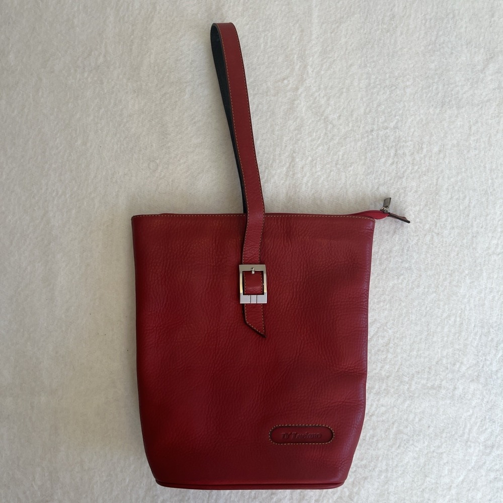 D'Luciano Moda Mexico Red Leather Shoulder Bag